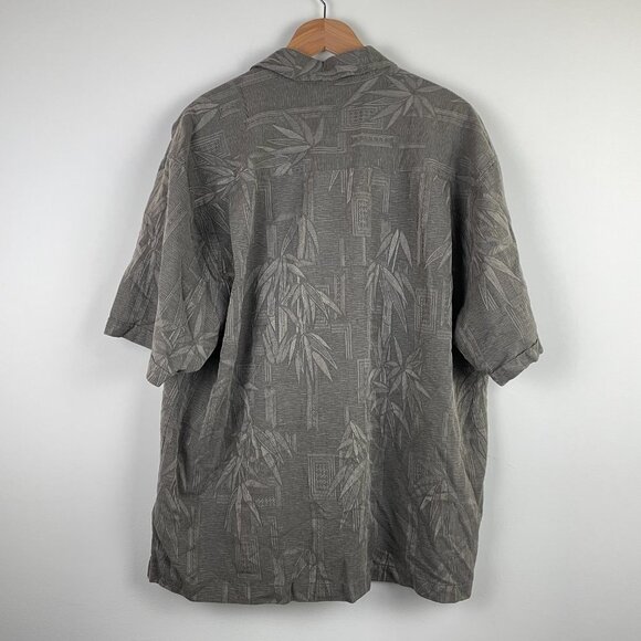 Jamaica Jaxx Hawaiian Brown Bamboo Pattern Men’s Shirt - Size XXL- 100% Silk - Picture 8 of 8